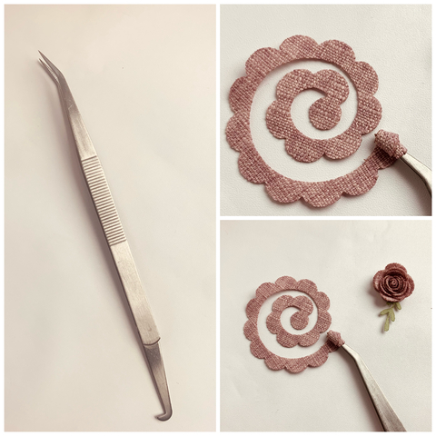 Pinça para enrolar espiral