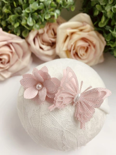 kit 420 apliques com flores e borboletas