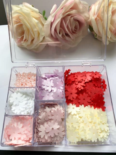 kit 800 flores em cetim 2cm na internet