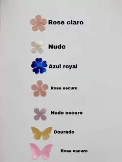 Aplique de flores em Cetim - Modelo 4- 3 tamanhos (1,5cm,2cm e 2,5cm) - comprar online