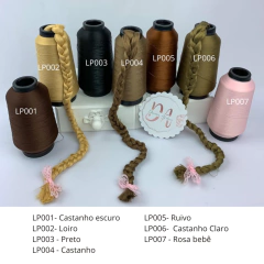 Kit Régua + 2 rolos de linha para cabelo de bonecas - Drimia