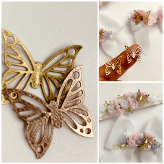 Borboleta Corino dourada modelo 60