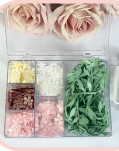Kit com 1000 apliques de flores, 5 folhagens - comprar online