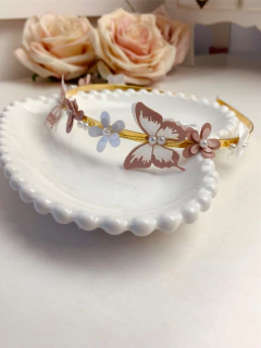 Aplique de flores em Cetim com furo - comprar online