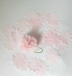 kit flores em cetim e voil 4cm - comprar online