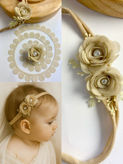 Flor espiral em voil PARA MONTAR - comprar online