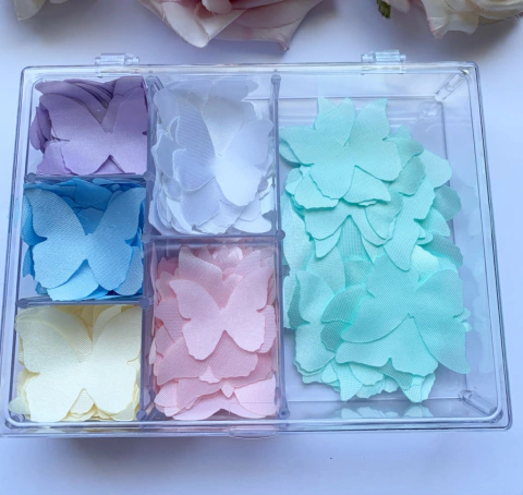 Kit com 350 apliques de borboletas - 2,5 e 3cm