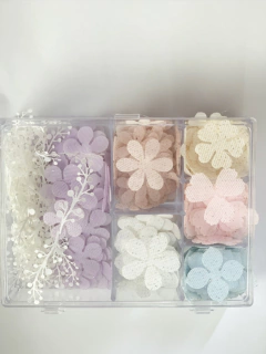 kit 500 apliques em tafeta com brilho