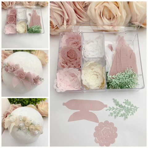 Kit flores Espiral para montar e lacinhos - comprar online