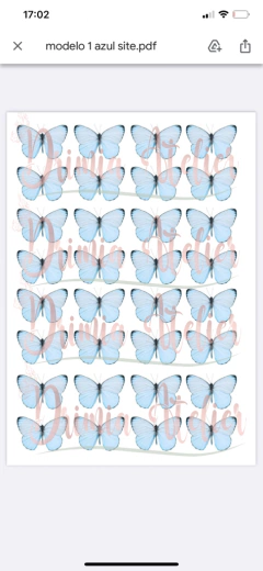 Borboletas 3 cm em tecido oxford para recorte - Drimia