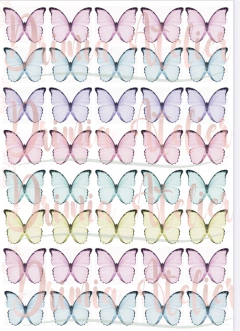 Borboletas em tecido para recorte oxford modelo novo