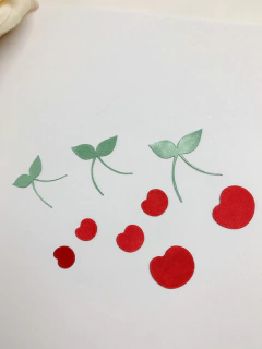 Aplique em cetim cerejinha - comprar online