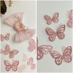 Borboleta modelo 77 cetim e organza 3 tamanhos 3D na internet