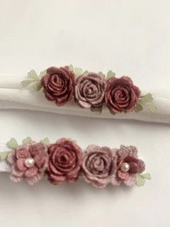 Kit mini flores e Espiral para montar em linho - Drimia