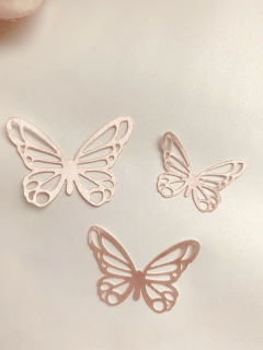 Aplique de borboleta vazada modelo 71 corte duplo 3 tamanhos - comprar online