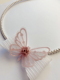 Aplique de borboleta cetim duplo e organza - comprar online