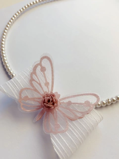 Aplique de borboleta cetim duplo e organza - comprar online