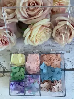 Kit com 400 apliques de borboletas - 2 cm