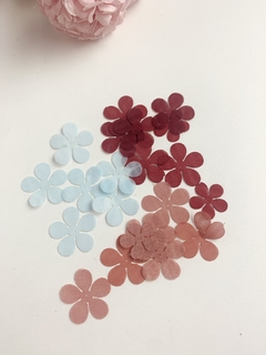 Aplique de flores em VOIL - Modelo 1 CORTE DUPLO