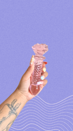 PLUG ANAL FLOWER BELINDA EM VIDRO