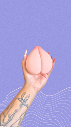 MASTURBADOR PÊSSEGO EM FORMATO DE C*