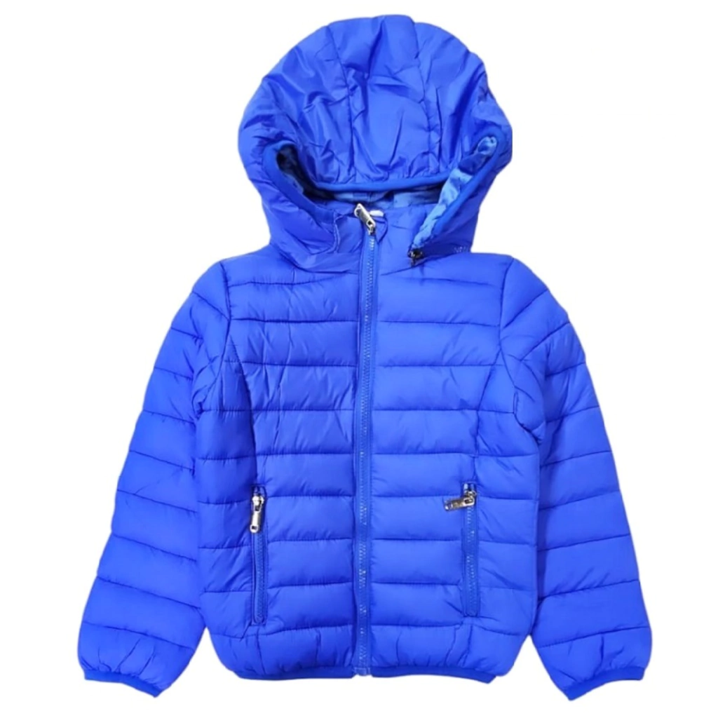 Campera Nene Varon Puffer Forrada Con Capucha Desmontable