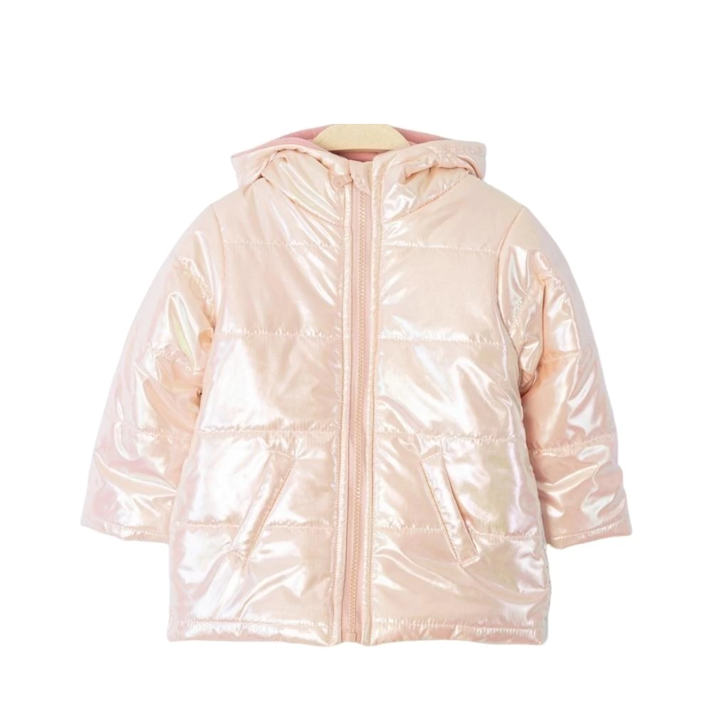 Campera Beba Nena Metalizada Forrada Con Capucha Gepetto