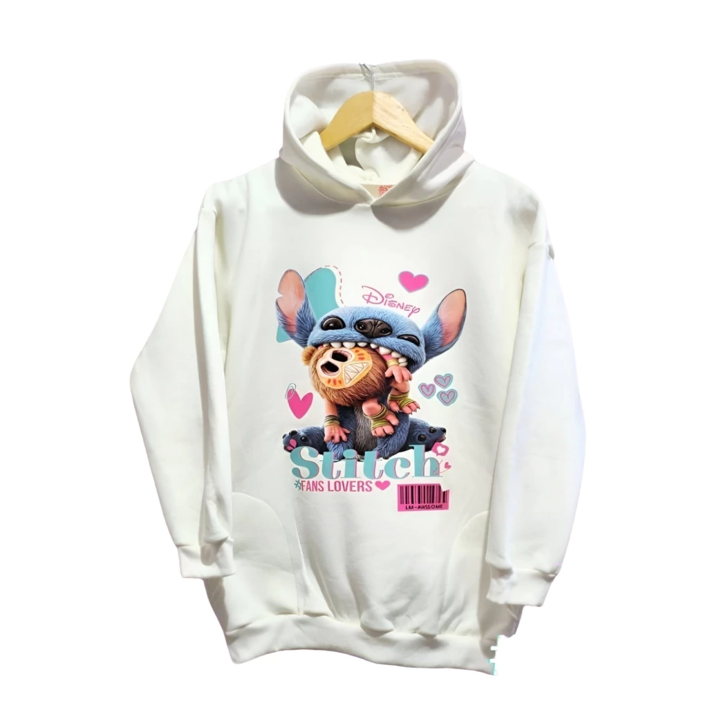 Buzo Maxi Buzo Frizado Stich Love T 8 Al 16