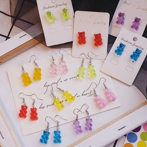 Par de brincos gummy bear