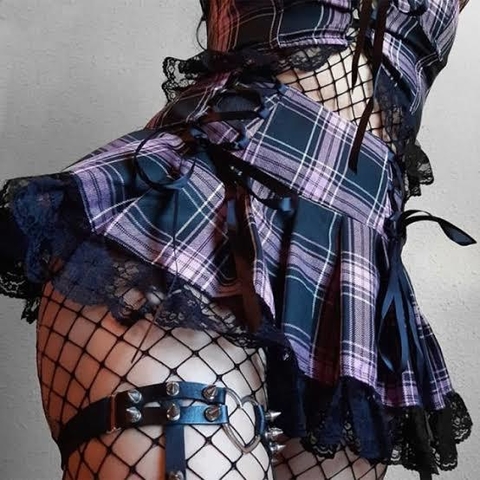Mini saia kuromi: lace goth