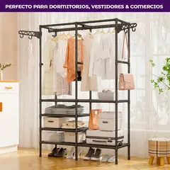 Perchero Barra Exhibidor Zapatero Organizador Ropa Placard en internet