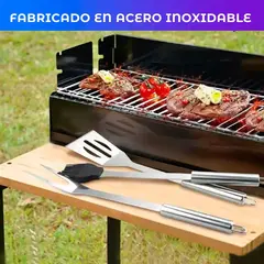 Imagen de Kit Asador Set De Parrilla 5 Piezas Acero Inoxidable Estuche