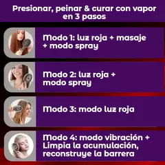 Cepillo Masajeador Capilar Infrarrojo Profesional Relax Usb - Megacree