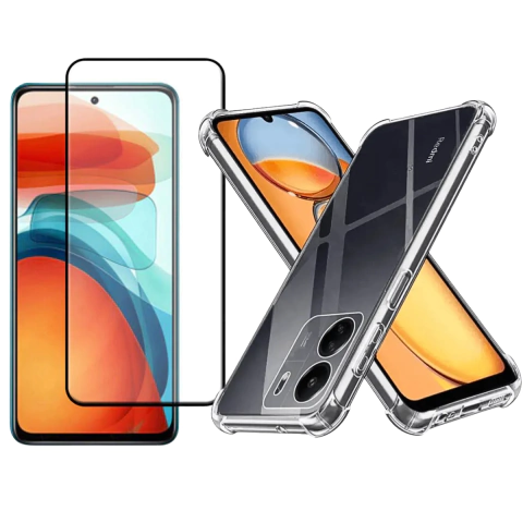 Capa + Película de Vidro 3D Para Xiaomi Poco X5