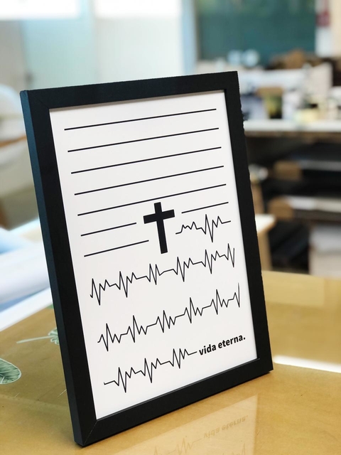 Quadro Decorativo Vida Eterna - Pronta Entrega