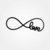 Letreiro de parede Infinito Love na internet