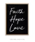 Quadro Decorativo Faith hope love - loja online