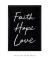 Quadro Decorativo Faith hope love