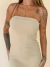 Vestido Liz canelado bege - loja online