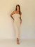 Vestido Liz canelado bege - comprar online