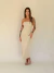 Vestido Liz canelado bege - Sun Flower