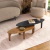 Mesa de Centro Oval Orgânico Laminada ÉBano 100x45cm Canada na internet