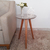 Mesa De Canto Lateral Pé Palito Fendi com Vidro 40 cm Diâmetro 60 cm Altura Casa Uai - loja online