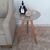 Mesa De Canto Lateral Pé Palito Fendi com Vidro 50 cm Diâmetro 70 cm Altura Casa Uai na internet