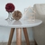 Mesa De Canto Lateral Pé Palito Off White com Vidro 50 cm Diâmetro 60 cm Altura Casa Uai - comprar online
