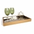 Bandeja Decorativa Flutuante Espelho Bronze 50X30 Dourado Metalizada Casa Uai
