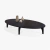 Mesa de Centro Oval Orgânico Laminada ÉBano 100x45cm Canada
