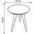Mesa De Canto Lateral Pé Palito Fendi com espelho 40 cm Diâmetro 60 cm Altura Casa Uai - loja online