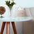 Mesa De Canto Lateral Pé Palito Branca com Vidro 60 cm Diâmetro 70 cm Altura Casa Uai - comprar online