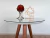 Mesa De Canto Lateral Pé Palito Branca com espelho 50 cm Diâmetro 60 cm Altura Casa Uai na internet